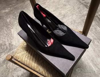 Scarpe Romanelli Decolleté camoscio nero