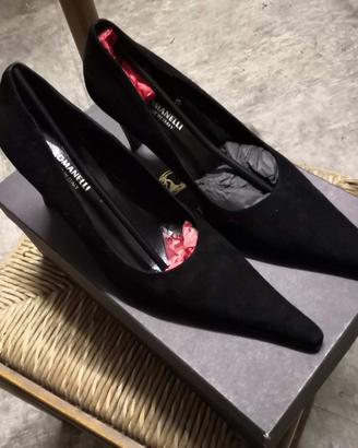 Scarpe Romanelli Decolleté camoscio nero