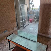 Mobile Toilette Anni '50 con Specchiera e Sgabello