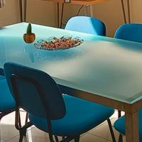 Tavolo da pranzo/scrivania in vetro opaco