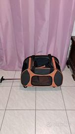 Trasportino trolley per cani e gatti