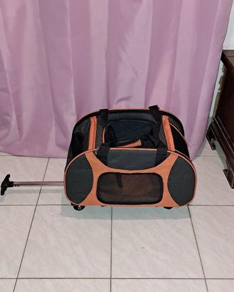 Trasportino trolley per cani e gatti