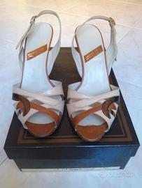 Scarpe sandali beige/marrone N. 36