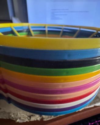 12 Porta piatto+bicchiere in plastica vari colori