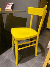 6 Sedie legno faggio come nuove colore giallo