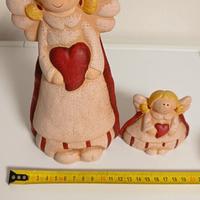 Coppia Angeli in ceramica stile Thun
