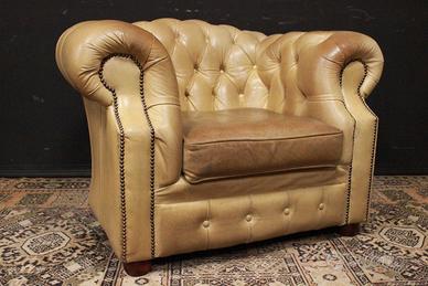 Poltrona originale Chesterfield club in pelle