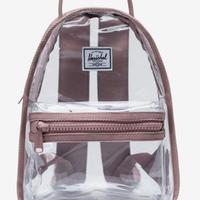 Mini zaino Herschel rosa e trasparente