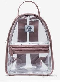 Mini zaino Herschel rosa e trasparente