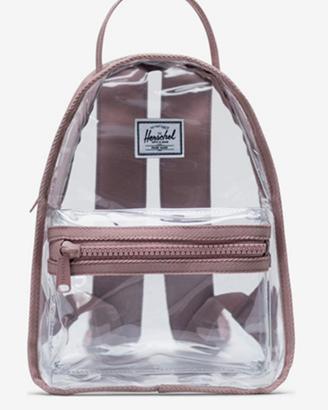 Mini zaino Herschel rosa e trasparente