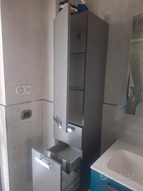 
Mobile bagno sospeso blu petrolio con lavabo