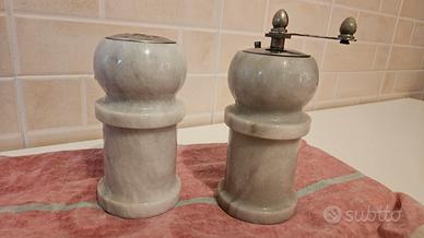 saliera e pepiera in onice 