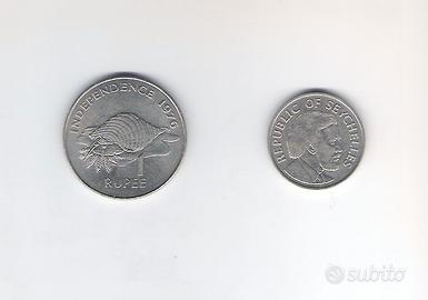 SEYCHELLES 2 monete Independence 1976 Sir Mancham