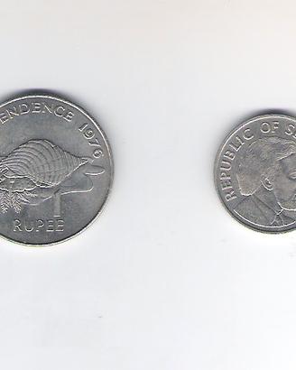 SEYCHELLES 2 monete Independence 1976 Sir Mancham