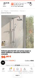 Colonna doccia completo inox cromato