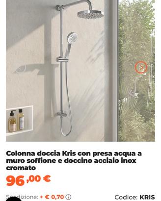 Colonna doccia completo inox cromato