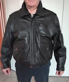 Giacca in pelle nera originale Lufthansa