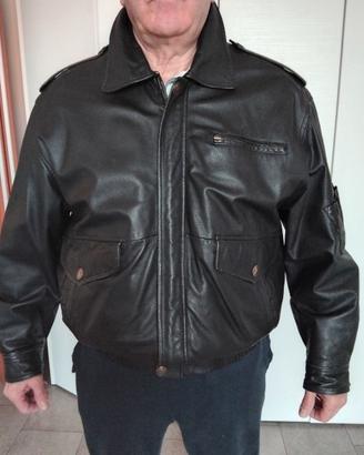 Giacca in pelle nera originale Lufthansa