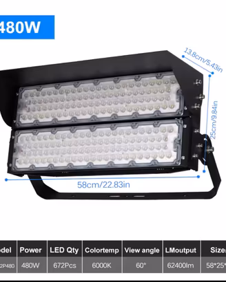 Fari led per campi da calcio tennis ecc