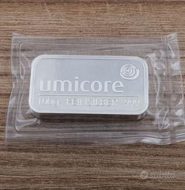Lingotto argento fine 100 grammi Umicore 999