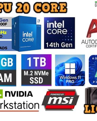PC i7-14700 32GB RAM DDR5 NVIDIA QUADRO ADA 16GB