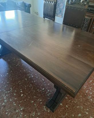 tavolo fatto a mano in castagno 
