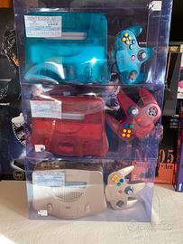 Nintendo 64 jap gold crystal red Cristal blue