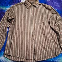 Camicia PROJECT CLASSICO cioccolato a righe XXL