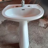 Lavello Bagno 57 x 45 cm.  Miscelatore + Colonna