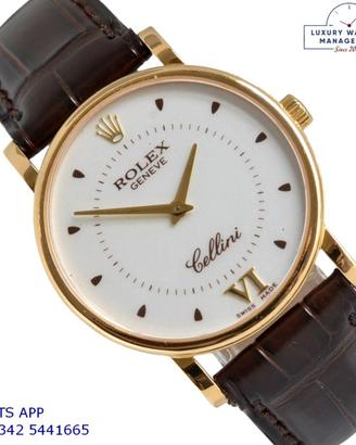 ROLEX Cellini 5115/8 White dial 32MM yellow gold