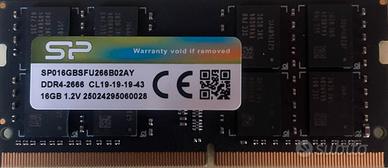 RAM DDR4 da 16 GB SODIMM Silicon Power