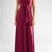 Abito elegante raso Rinascimento XS Borgogna Nuovo