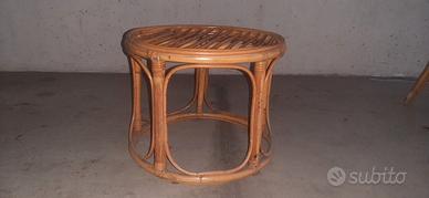 Sedia/ Sgabello in vimini e bamboo 