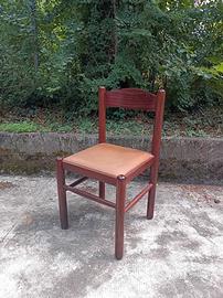 sedia vintage legno massello 