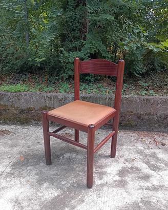 sedia vintage legno massello 