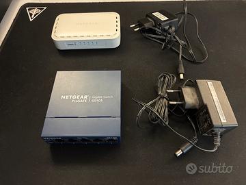 2 switch Netgear e scheda rete Tp-Link