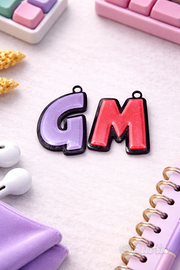 Porta chiavi con iniziale personalizzato