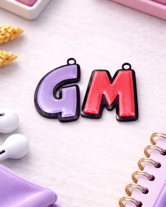 Porta chiavi con iniziale personalizzato