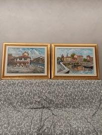 Coppia di quadri vecchia Milano