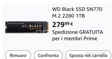 hard disk ssd 1tb m.2 come nuovo