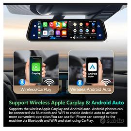 Dashcam con Telecamera specchietto 