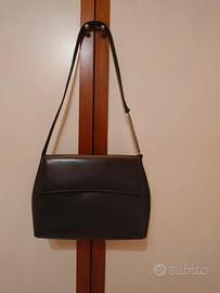 Borsa Spalla Vintage grigia  vera pelle donna