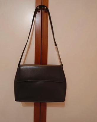 Borsa Spalla Vintage grigia  vera pelle donna
