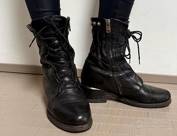 Stivaletti neri in pelle A.S.98