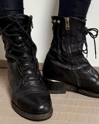 Stivaletti neri in pelle A.S.98