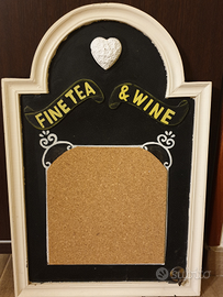 Lavagnetta di legno e sughero SHABBY