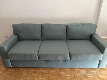 Divano letto IKEA 3 posti BARSLOV turchese NUOVO