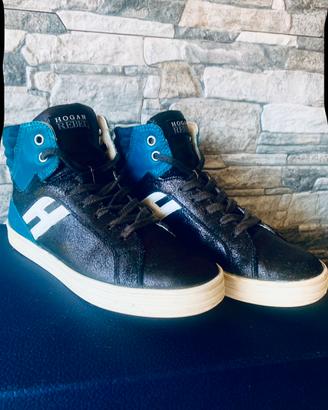 Scarpe Hogan  Rebel Originali nero/blu -Taglia 35