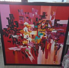 Grande quadro astratto 115x115 originale