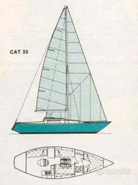 barca a vela cat 33 pronta alla boa 